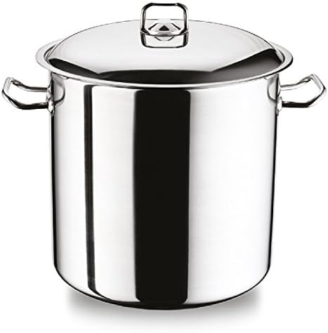 Large Deep Stainless Steel Induction Stock Pot Casserole Cooking Stockpot (21 Litre)
