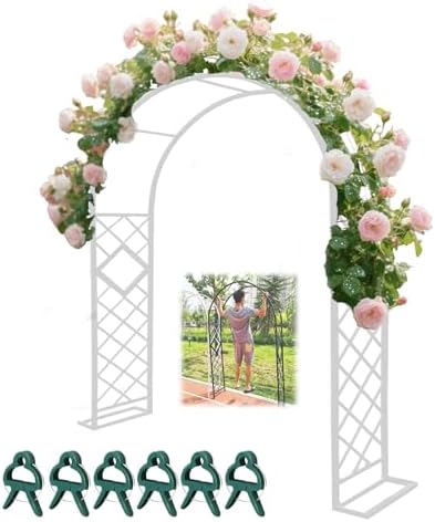 Rustproof Steel Garden Arbor Heavy Duty Outdoor Arch Trellis for ...