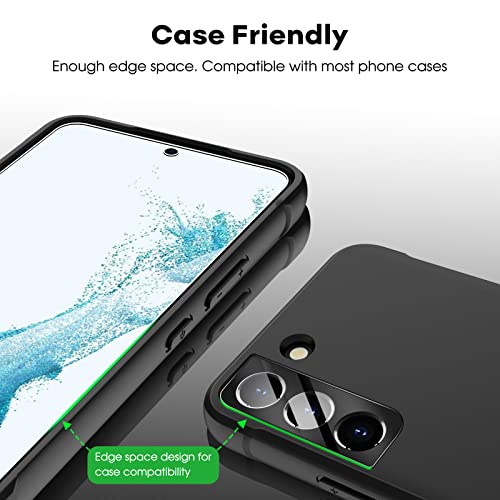Image of JETech Screen Protector Guard for Samsung Galaxy S22 Plus, 2+2 Pack | with Camera Lens Protector, HD Clear Tempered Glass, Anti-Scratch Protection, Easy Installation Tool