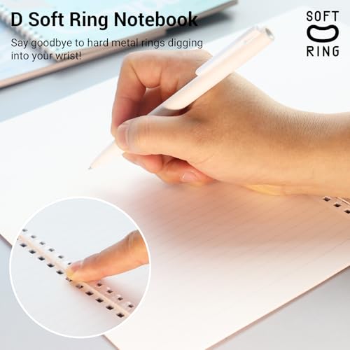 Image of KOKUYO Spiral Notebook Journal, 3 Pack Campus B5 Soft Ring Notebooks with Dotted A 7mm Rule, 40 Sheets, Cute Animal 1 Subject Notebook in Blue Yellow Green, College Office Note Taking. Japan Import
