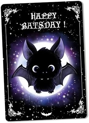 TinyTami Gothic Geburtstagskarte Happy Batsday Postkarte