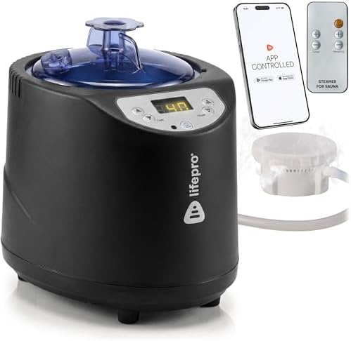 LifePro Sauna Steamer Machine 2.6L with Remote & App Control – 12...