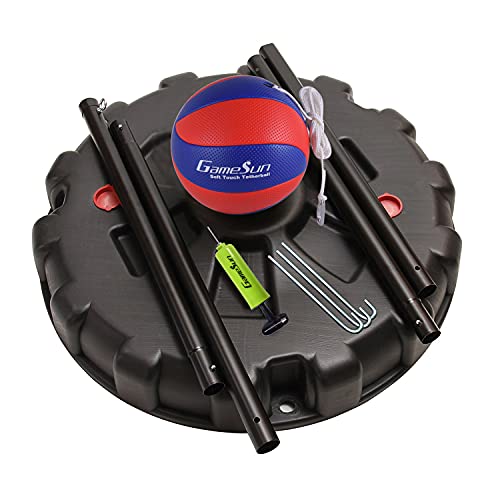 GAMESUN Portable Tetherball Set,Portable Water-Base Tetherball Set with Tetherball, Pole, Rope and Base for Outdoor, Backyard and Family Fun Play by GAMESUN - Image 3