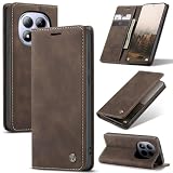 Cracedily Cover per Xiaomi Redmi Note 15 Pro 5G Case, Custodia Cover Pelle Premium Portafoglio con Porta Carte Magnetica Supporto Protezione Flip Case Custodia per Note 15 Pro 5G, Caffè