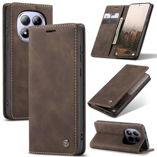 Monweicz Handyhülle Premium Lederhülle Klappbar Flip Case Tasche Magnet Kartenfach Standfunktion Klapphülle Schutzhülle