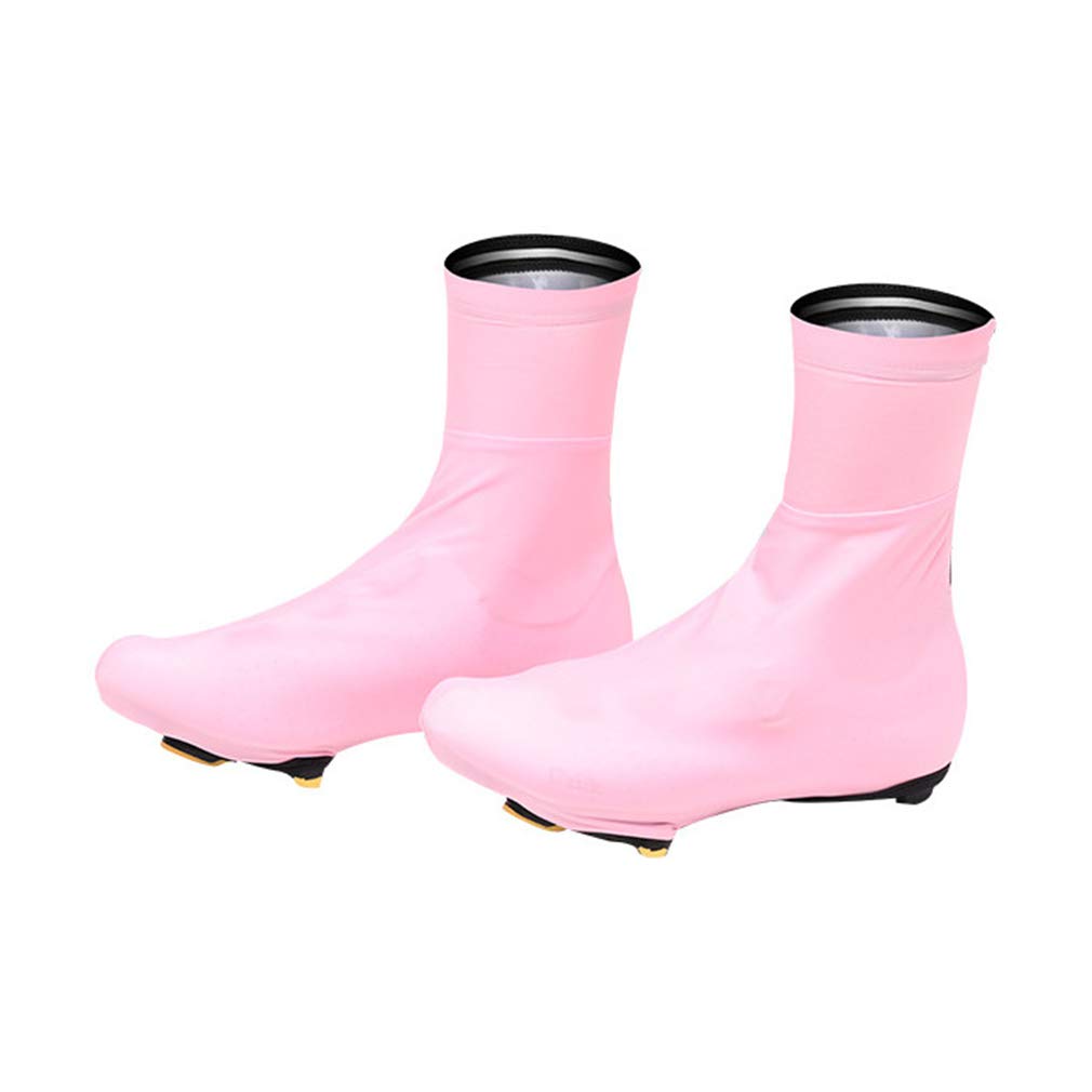 Copriscarpe da Bicicletta per Uomo Donna, MTB Road Silicone Copriscarpe con Lucchetto per Ciclismo Ultra Wear Senza Cerniera Impermeabile Antivento, per Bici da Strada,Viola,M