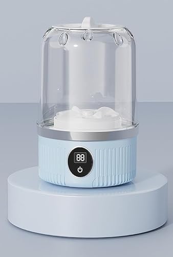 ミニ洗濯機 バケツ式洗濯機【ワイヤレス充電/ブルーライト深度洗浄機能搭載】 小型で携帯可能な洗濯カップで、除菌機能を備えています。 大容量で、節水・時間節約に優れ、収納も便利です。 軽量かつ静音設計で、一人暮らしの方のベビー服・下着・靴下などの洗濯に最適で