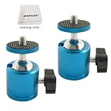 EXMAX 1/4” Mini Ball Head 360 Degree Swivel Tripod Head Aluminum Alloy Body with Standard 1/4” Screw