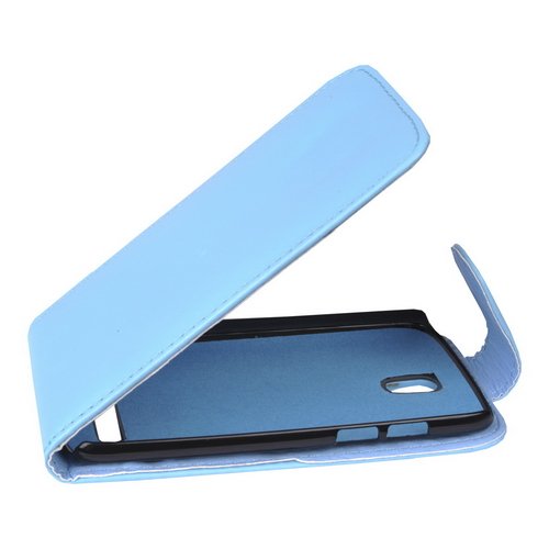 Mobilfunk Krause - Flip Hülle Etui Handytasche Tasche Hülle für HTC Desire 500 (Türkis)