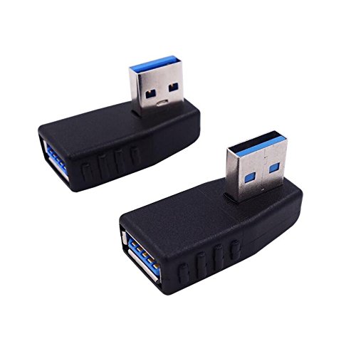 1stモール 直角 USB 3.0 アダプタ 90度 直角 方向 変換 左向き 右向き USB コネクタ 2個セット ST-CHOKUADA