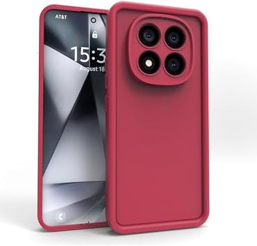 UnDePlus Xiaomi Redmi Note 14 Pro 5G / Poco X7 5G ile uyumlu K l f Kamera Korumal  Kal n Kenarl  Viera Silikon Case