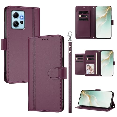 �X�}�z�P�[�X �Ή��@�� for Redmi Note 12 4G �X�}�z�P�[�X�y�E�H���b�g�f�U�C�� �f���A���J�[�h�X���b�g �L���b�V�� �t���b�v���X�^���h �����h�~�zViolet