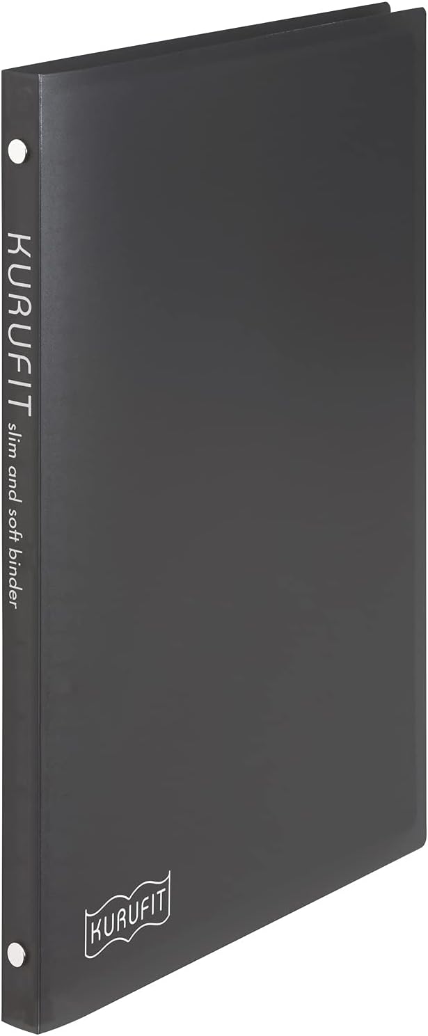 Maruman KURUFIT 26-Ring Binder, Holds 120 Sheets, B5, 7.17"x10.12", Black