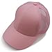 ProMindFun Womens Ponytail High Messy Bun Hats Distressed Baseball Caps Unconstructed Washed Dad Hat Girls Trucker Ponycaps (16-Pink Mesh)