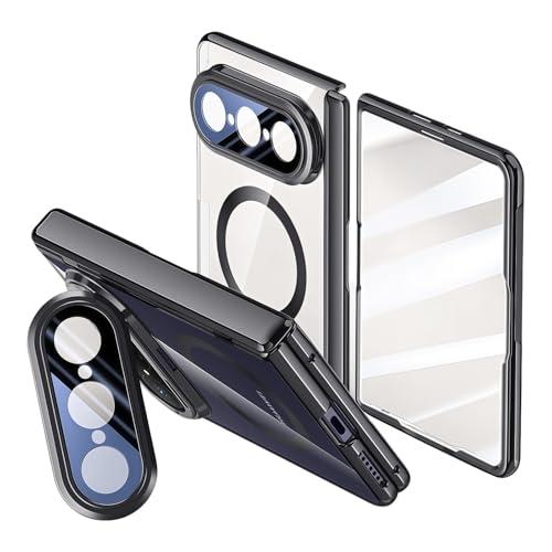 Coque Huawei Pura X Max noire antichoc et transparente avec support
