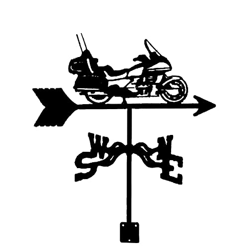Girouette moto acier inoxydable noir résistante aux intempéries