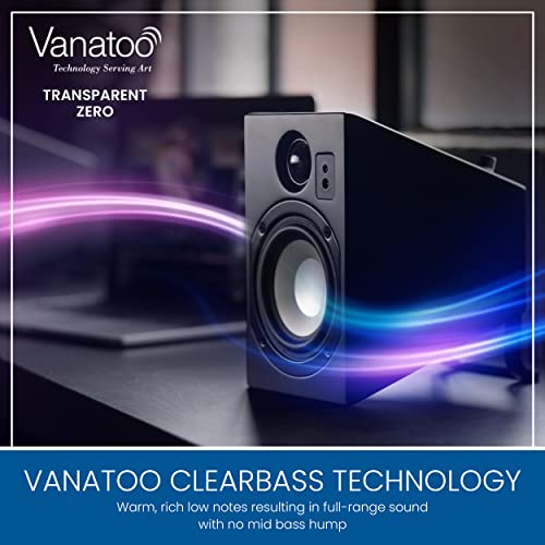 Vanatoo Transparent Zero Powered Speakers - Bluetooth Speakers - Speakers Aux, Usb, Optical, Analog - Computer Speakers - Tv Speakers - Gaming Speakers - Black, Set Of 2 #TOP3