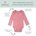 HonestBaby unisex-baby 3-pack Long Sleeve Bodysuits One-piece 100% Organic Cotton for Infant Baby Girls, Boys, Ombre Pink Rose, 3-6 Months