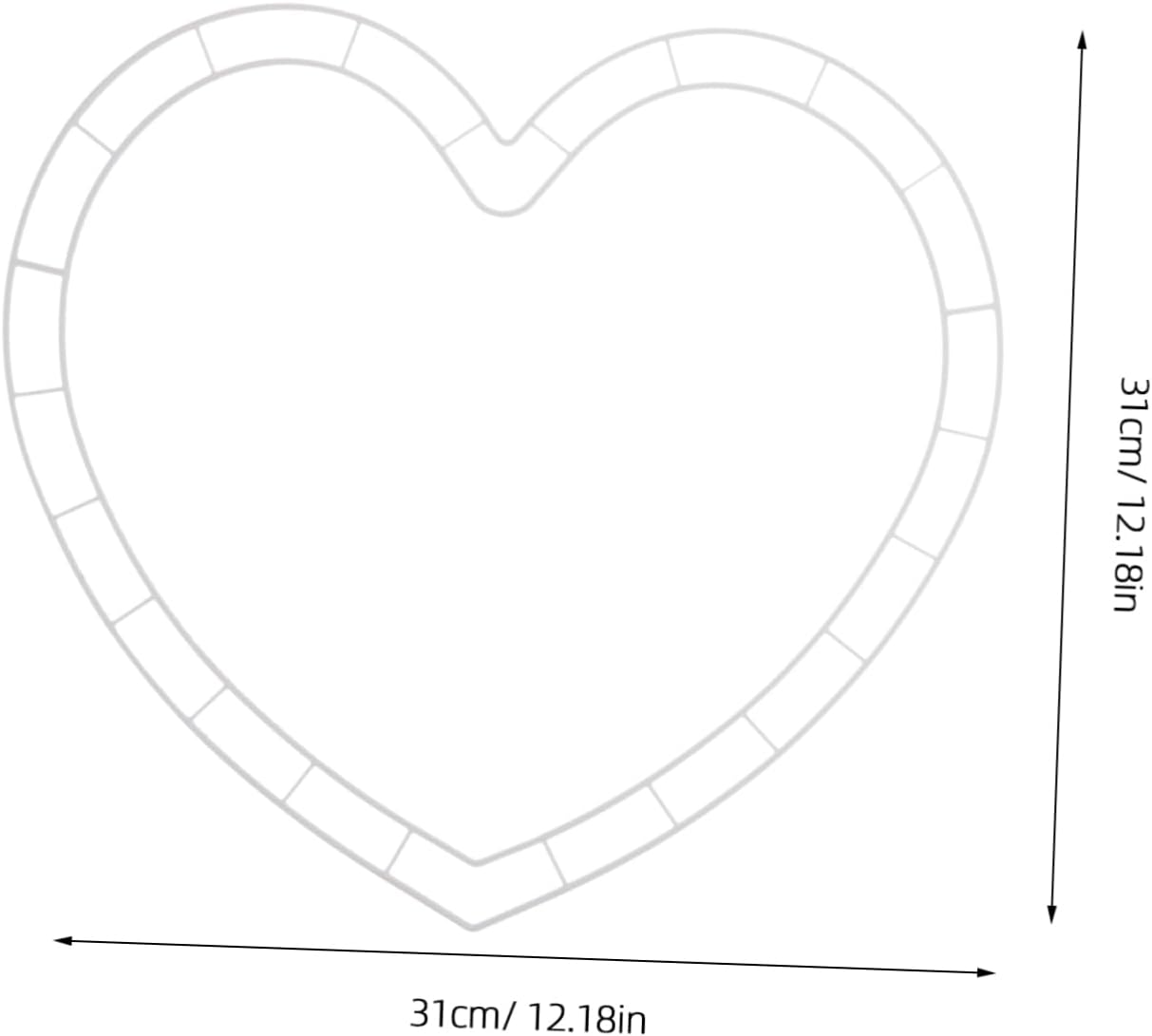 LIFKOME Heart Shaped Plastic Wreath Frame for DIY Crafts Flower Decoration 6-Piece Set for Weddings and Holiday Parties Sturdy and Lightweight Design