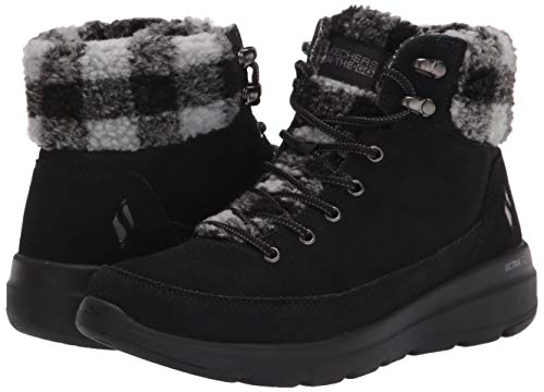 Skechers Womens Fashion Boot, Black/Grey, 8 Us #TOP6