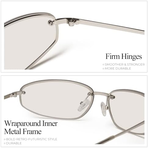 mosanana Trendy Y2K Sunglasses for Women Cool Retro Metal Style MS52584