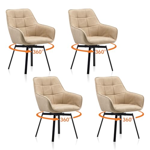 Tahari Home Leather Swivel Dining Chair