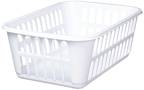 STERILITE Medium Plastic Basket, White, Pack of 2