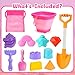 AuntyFey Collapsible Beach Toys for Kids Ages 4-8, Sand Toys for Toddlers Ages 3-4-8, Beach Toy Set with Collapsible Beach Buckets, Sandbox Toy for Kids