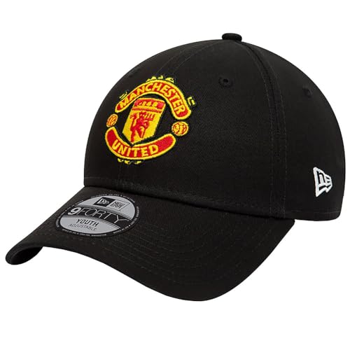 New Era 9FORTY Kids Core Manchester United FC Cap 11217685, Boy Cap with a Visor, Black, Youth EU