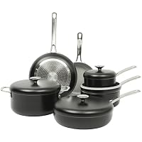10-Piece Sur La Table Ceramic Nonstick Forged Aluminum Cookware Set w/ Lids