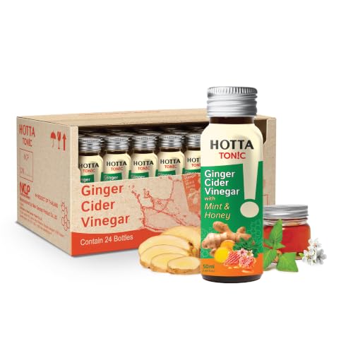 HOTTA Tonic Ginger Cider Vinegar Shot with Manuka Honey & Mint