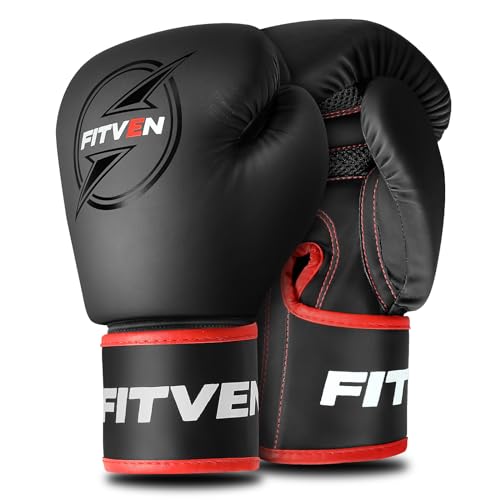 Image of FITVEN Boxing Gloves for Men & Women Punching Bag Gloves Kickboxing Gloves Boxing Training Gloves for Boxing, Sparring, Muay Thai, MMA 12 14 16 oz