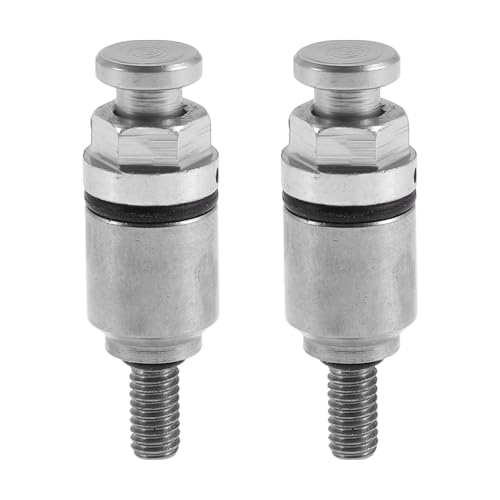 Partuto 2 Pcs M4x0.7 Universal Motorcycle Screw - Dirt Bike Motocross Fork Air Bleeder Valve - Metal Silver Tone