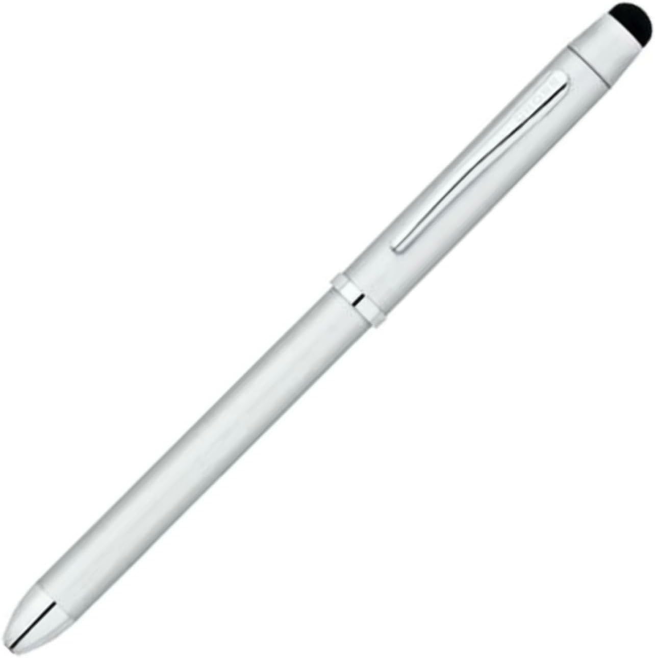 Cross Tech3+ Refillable Multi-Function Ballpoint Pen with Stylus, Medium Ballpen And Pencil, Includes Premium Gift Box - Satin Chrome