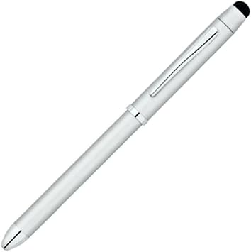 Cross Tech3+ Refillable Multi-Function Ballpoint Pen with Stylus, Medium Ballpen And Pencil, Includes Premium Gift Box - Satin Chrome
