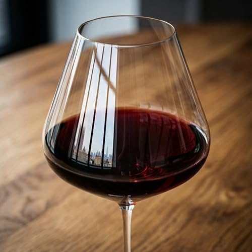 Verres à vin striés design élégant à long pied pour table chic | Lot de 2