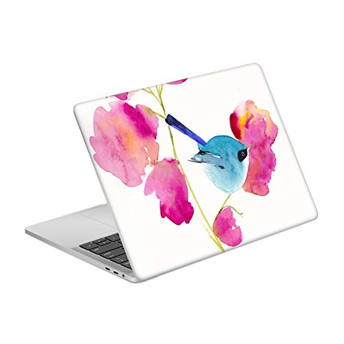 Autocollant vinyle MacBook Pro 13 A1989 protection motif floral bleu