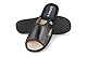ESTRO Hausschuhe Herren Leder Herrenhausschuhe - Hausschuh Männer Pantoffel Pantoffeln Pantoletten Slipper Mann Verano (43 EU, Schwarz)