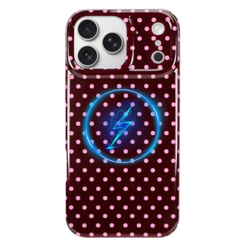 SOKAD Magnetic for iPhone 18 Pro Case Cute Fashion, Dark Red Dots