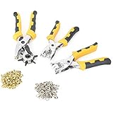 RASTKY Verchromte Lochzange für den Gürtel. Humanisiertes Design für Bastelarbeiten und Reparaturen