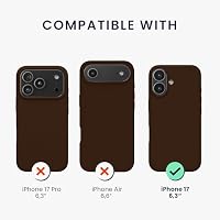 kwmobile Handyhülle für iPhone 17 Hülle, für iPhone 17 Case - Hülle Silikon - kabelloses Laden - Chocolate – Ansicht 2