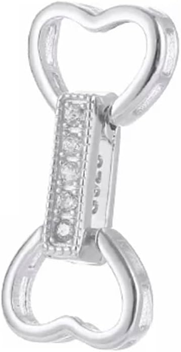 925 Sterling Silver Fold Over Clasp Connector for Pearl Bracelet Necklace Gemstone Bead Jewelry Making