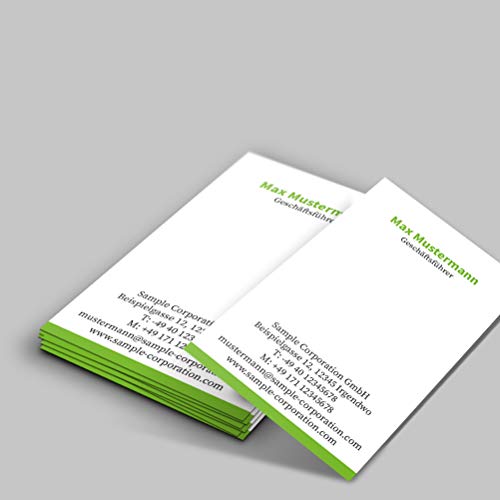 Visitenkarten, prinux, Hochformat, 75 Stück, 400g-Karton, mit Wunschtext - Text, Schriftart und Farben sofort online anpassen, inkl. Visitenkartenbox (75)