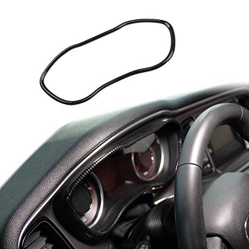 jstotrim Carbon Fiber Dash Trim Dashboard Panel Cover Frame for Dodge Challenger 2015-2023