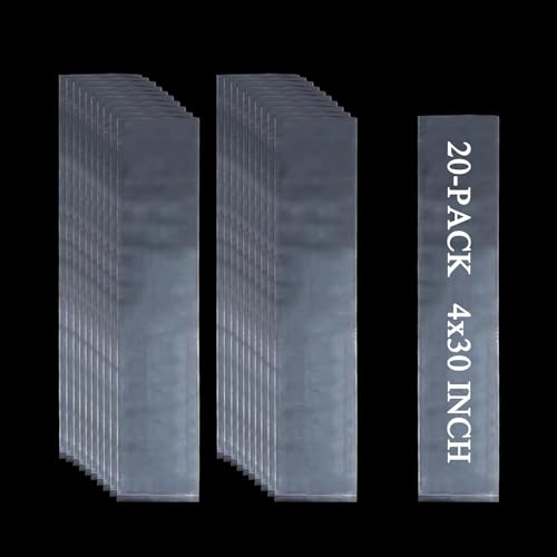 20PCS 4" x 30" Extra Long Clear Plastic Sleeves for Posters and Banners