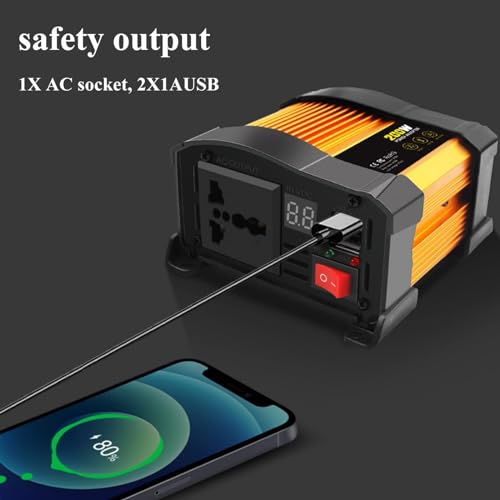 Convertisseur de courant 200W idéal pour charger vos appareils en camping et voyage - 4