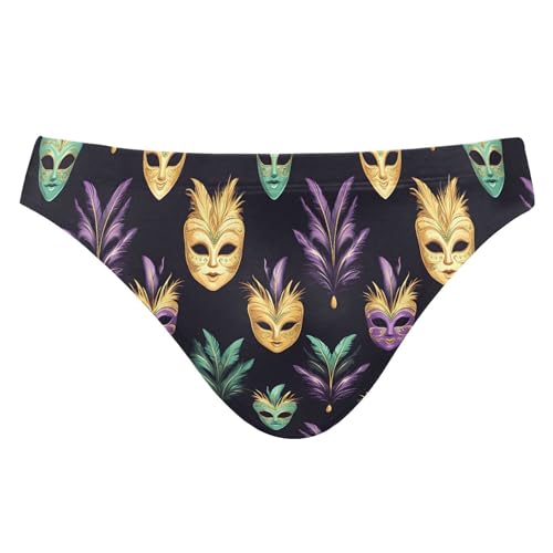 Brazil Mardi Gras Carnival Party Swim Briefs for Men Swimsuit Bikini Swimwear S B0403521