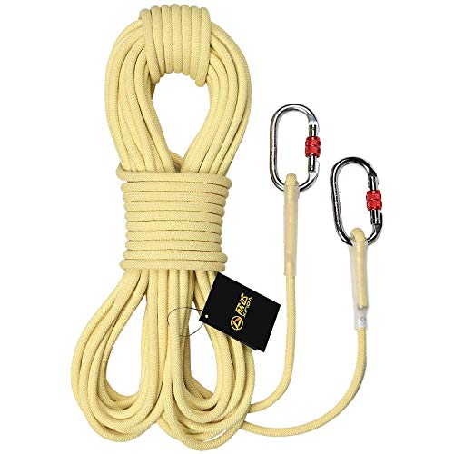 Leaysoo Climbing Rope 50M 10.5mm Kevlar Static Rope High Temperature Resistant Flame Retardant