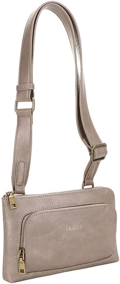 Liz Soto Jenni Crossbody Wallet Purse for Women - Vegan Leather Small Crossbody Bags for Women Travel, Phone Pocket