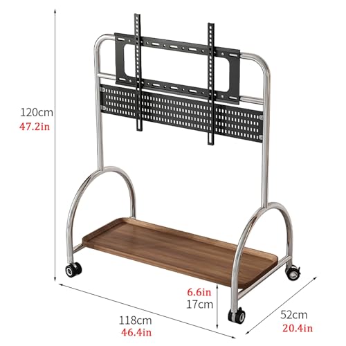 Soporte móvil para TV con ruedas ajustable de 65-90 pulgadas miniatura 2